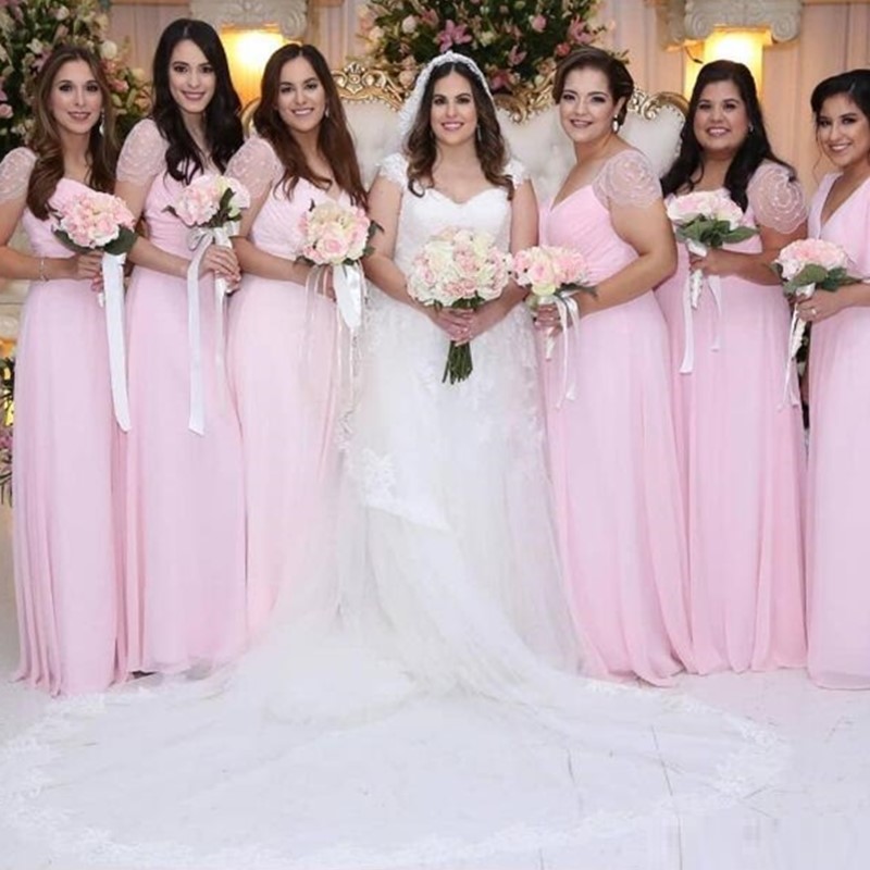 

Aso Ebi Style 2020 Off The Shoulder Bridesmaid Dresses Appliques Mermaid Style Pink Satin Formal Dresses Maid Of Honor Wedding Guest Gown