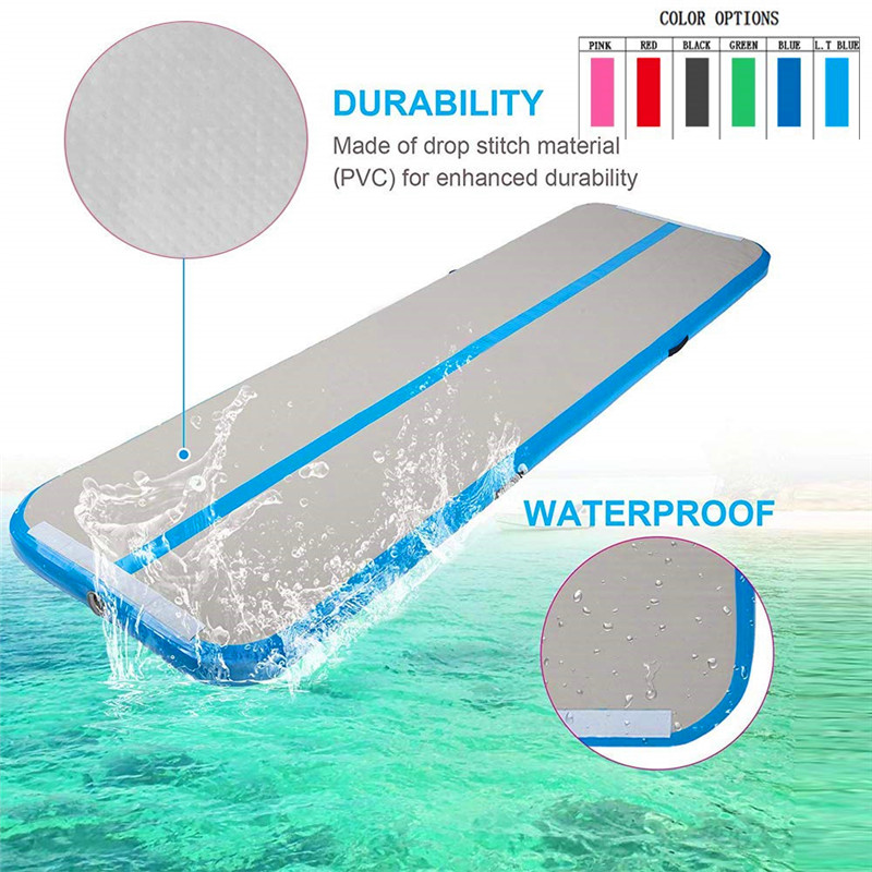

pump 4x1x0.2m inflatable air tumbling mat for training fitness air track sports exercise mat