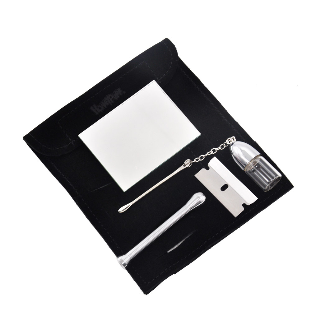 

Formax420 Gift package Small Suede Kit Snuff kit Sniffer Snorter smoking pipe wax tool and wax tobacco container Free Shipping