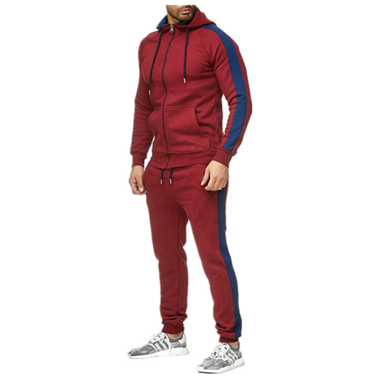 

Fashion- Trackuist Fashion Solid Color Two Pieces Set Active Running Sweatshirt & Trackpants Luxury Mens Outdoor Sets 2020 Autumn New, Black