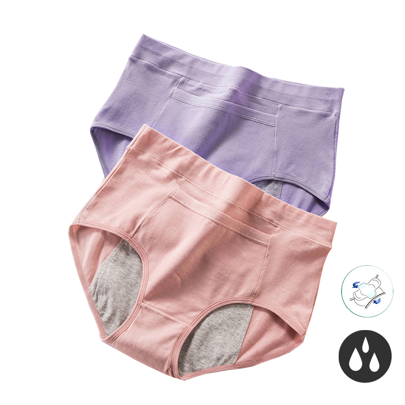

Leak Proof Menstrual Panties Physiological Pants Widen Women Underwear Period Soft Cotton Waterproof Briefs Dropshipping L XXL, 0213 skin