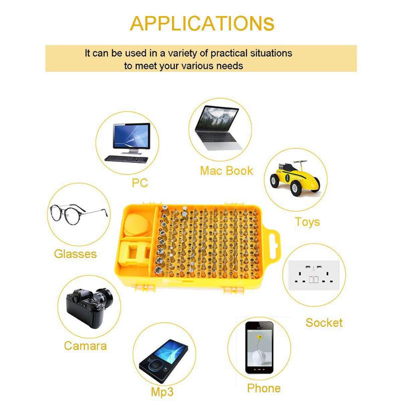 

115 In 1 Screwdriver Set Mini Electric Precision Multifunctional Home Tool Set Chrome Vanadium Alloy Steel Material