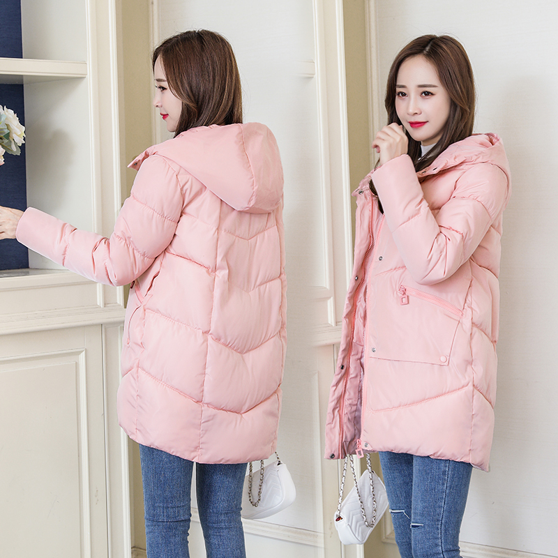 

Winter Women jacket Casual Solid thick warm Long Hooded parkas Jackets female pocket sintepon snow coats -3XL, Beige