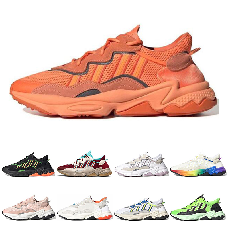 

Cheap Ozweego Running Shoes Men Women Pride Reflective Neon Green Solar Yellow Halloween Tones Core Black Sports Sneakers 36-45