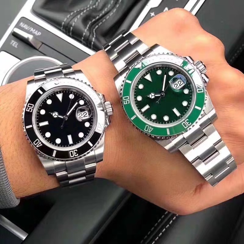 

Top Mens Movement 2813 Watch Men Ceramic Bezel Black dial Basel Dive Chronometer Date Full Steel Crystal Watches Sport Wristwatches, Style 4