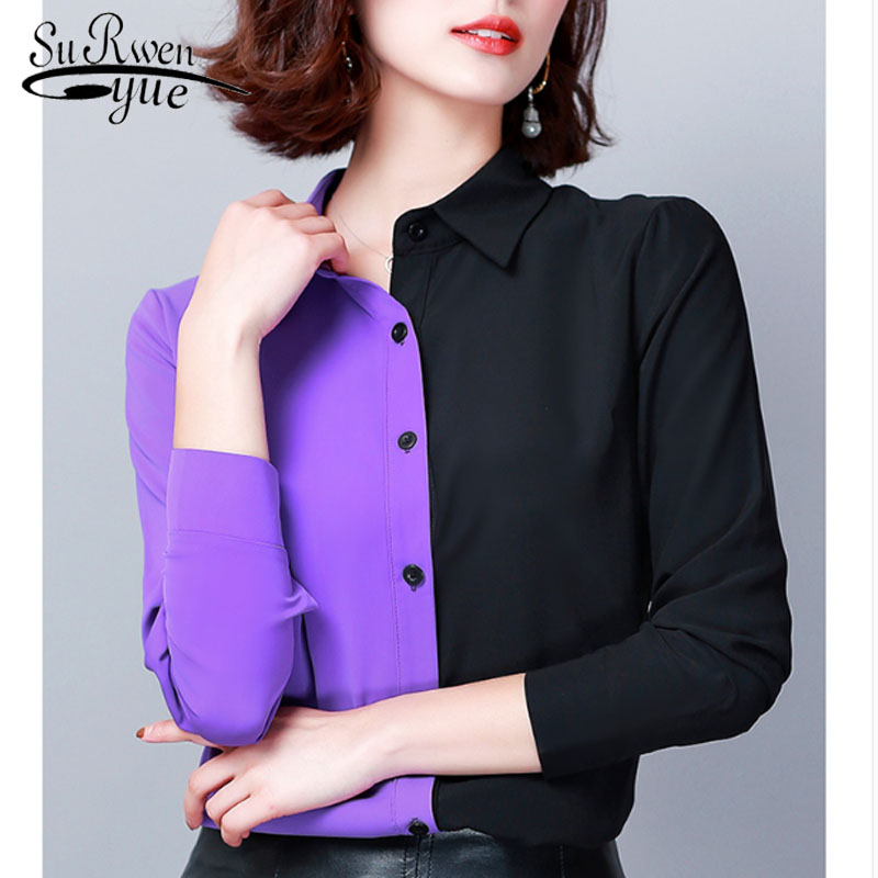 

2020 Autumn Fashion Women Shirts Casual Spliced Women Clothing Plus Size Long Sleeve Leopard Blouses 6014 50, Green