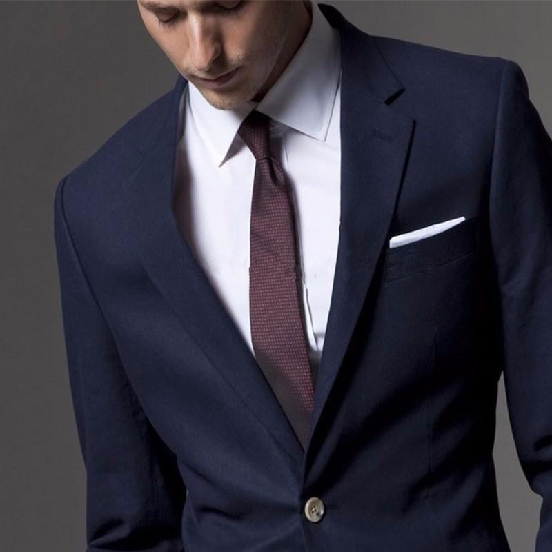 

Cool Two Buttons Groomsmen Notch Lapel Groom Tuxedos Mens Wedding Dress Man Jacket Blazer Prom Dinner 2 Piece Suit(Jacket+Pants+Tie) A164, Same as image