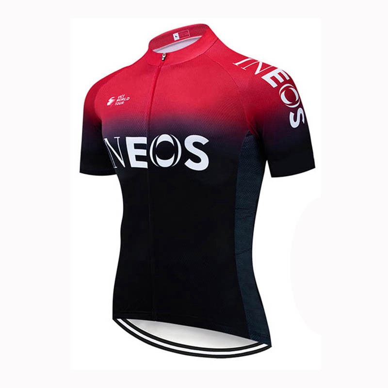 

INEOS team Men's Cycling Short Sleeves jersey Road Racing Shirts Bicycle Tops Summer Breathable Outdoor Sports Maillot S21042679, Black
