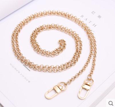 

Designer Bag Gold Tone Alloy Metal Long Chain Shoulder Strap For Many Kinds of Lady Handbag Hook Clip 120cm Favorite Eva Pochette Clutch etc, Black