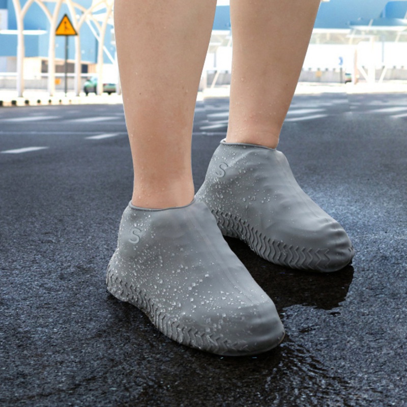 

1 Pair Reusable Silicone Shoe Cover Waterproof Rain Shoes Covers Outdoor Camping Slip-resistant Rubber Rain Boot Overshoes