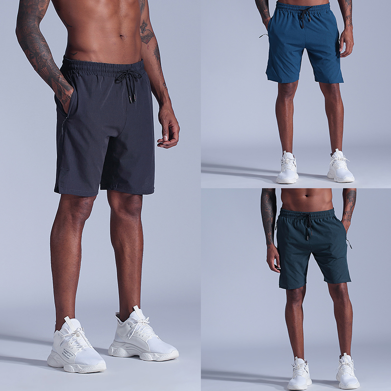 

Running Shorts Men Crossfit Shorts Quick Dry boy Fitness Gym Men Sport With zip Pockets For, B35d-2