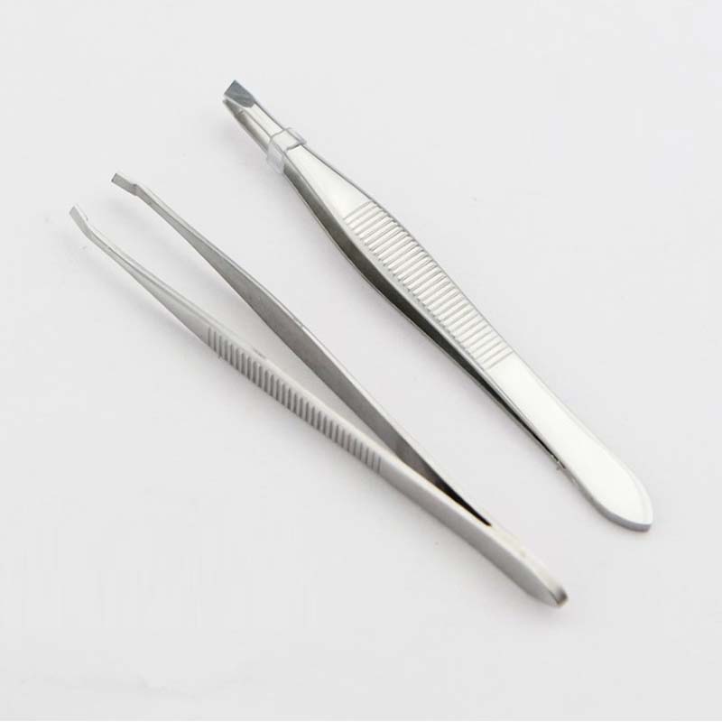

Wholesale Women Eyebrow Face Nose Hair Clip Tweezer Remover Stainless Steel Tweezers Shape Tool Eyebrow Tweezers 9cm