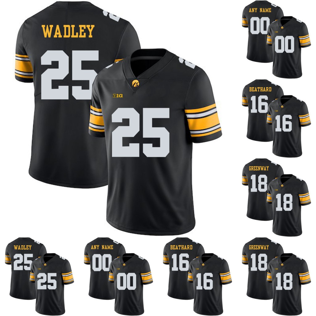 

Iowa Hawkeyes # Akrum Wadley C.J Beathard Chad Greenway Marshall Koehn Noah Fant College Football Stitched Jerseys Black, 18 black