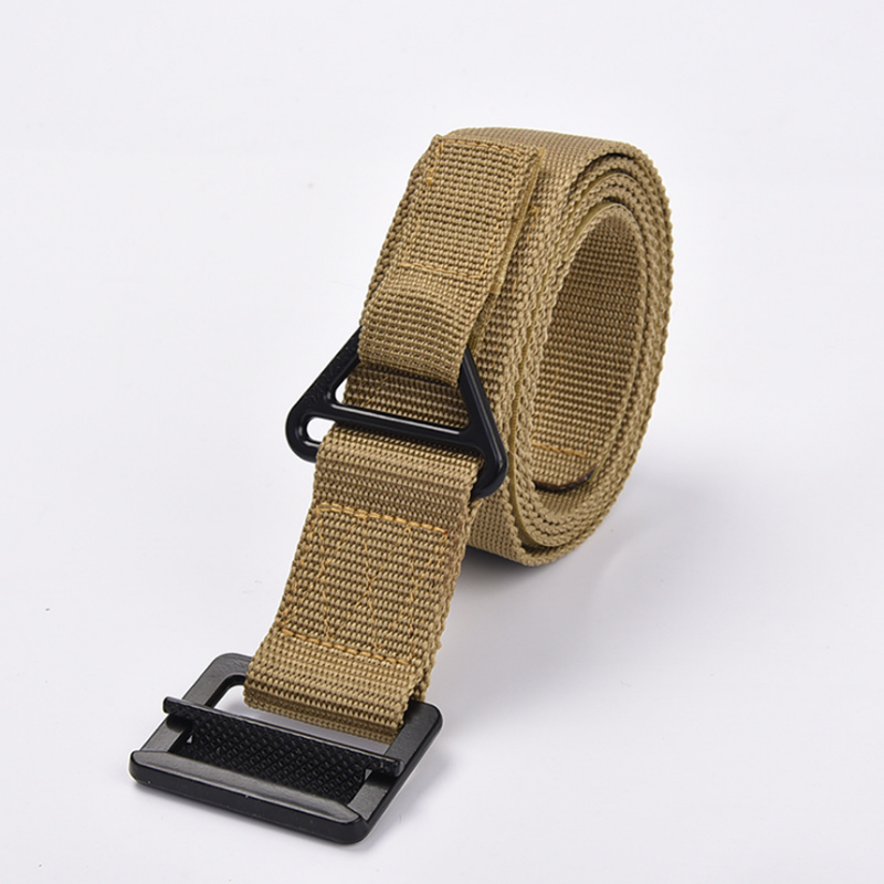 

Outdoor tactical belt men's canvas belt rappelling rescue nylon inner men's, Khaki