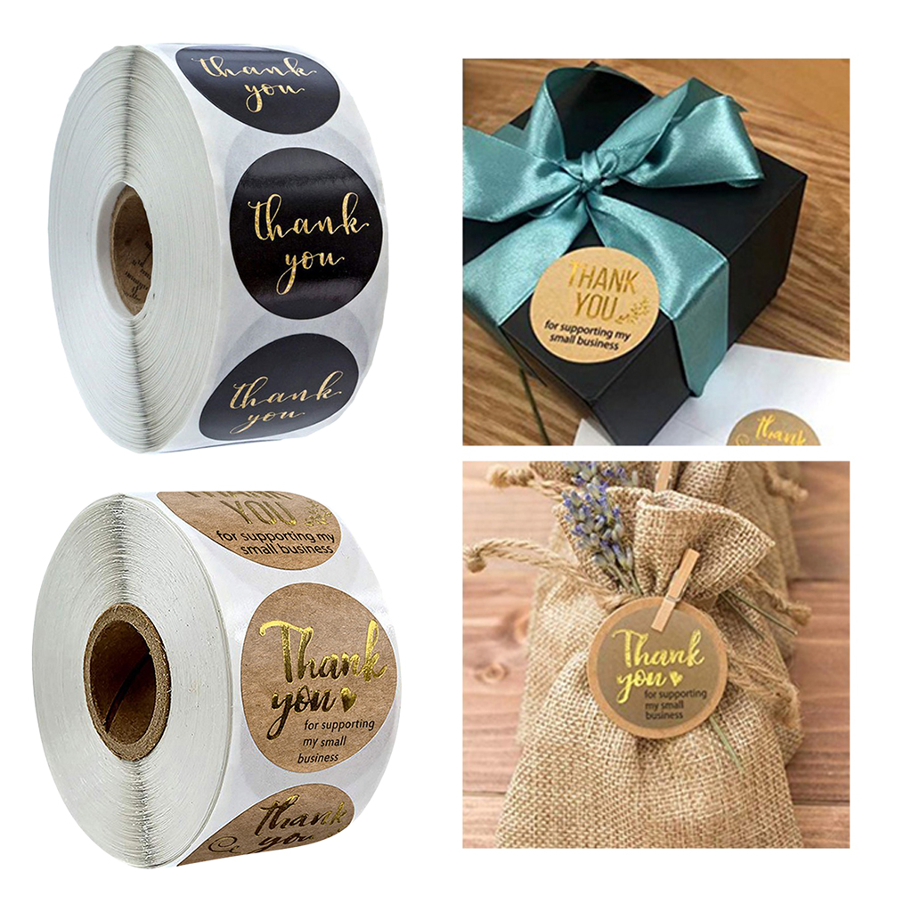 

1000x Thank You Sealing Stickers Round Paper Seals Labels Craft 1cm/2.5cm