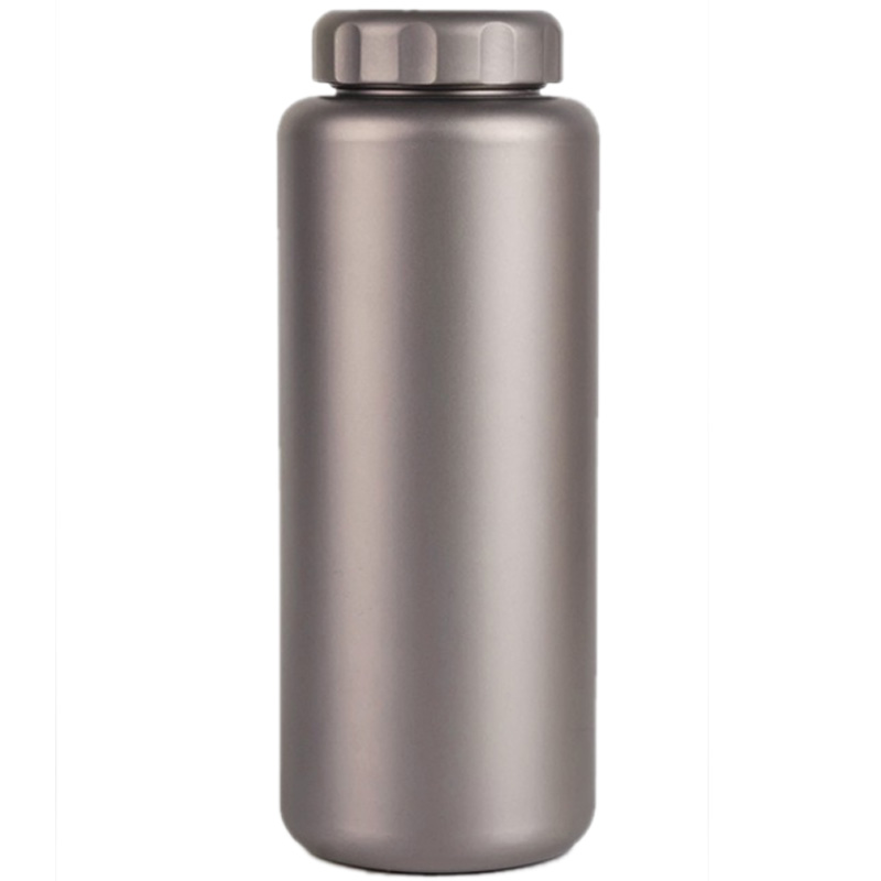 

1050Ml Camping Outdoor Household Capacity, Large Titanium Kettle Tableware, Lightweight Large Water Bottle, Water Glass Picnic S, Silver