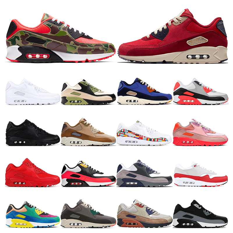 nike air max 90 New Arrivel 90 Laufschuhe für Herren Damen Laser Pink dreifach weiß schwarz infrarot ESSENTIAL Bred Sport Sneaker Trainer Größe ...