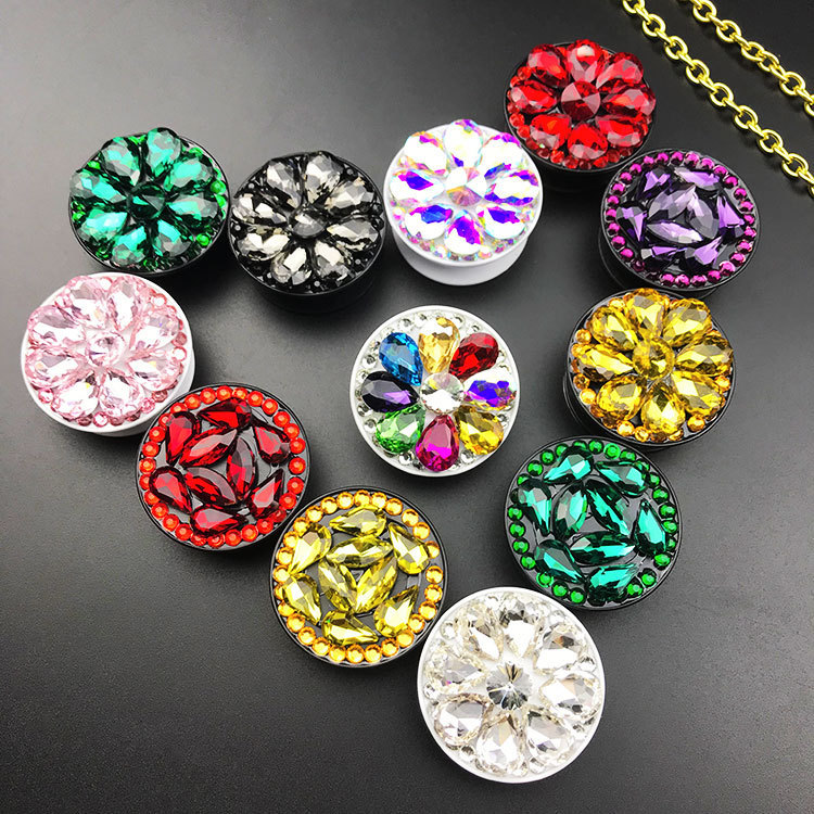 

Cell Phone Holders With Bling diamond Real Expandable Stand 360 Degree Finger Holder for smart phones, Leave message