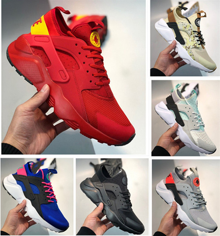 2021 NOUVEAU HUARACHE 4 Chaussures de course pour hommes Femmes Toute Red Whet HURACHES HURACHES BASSEURS HURACHES HOMMES SONTS Sneakers Taille 3