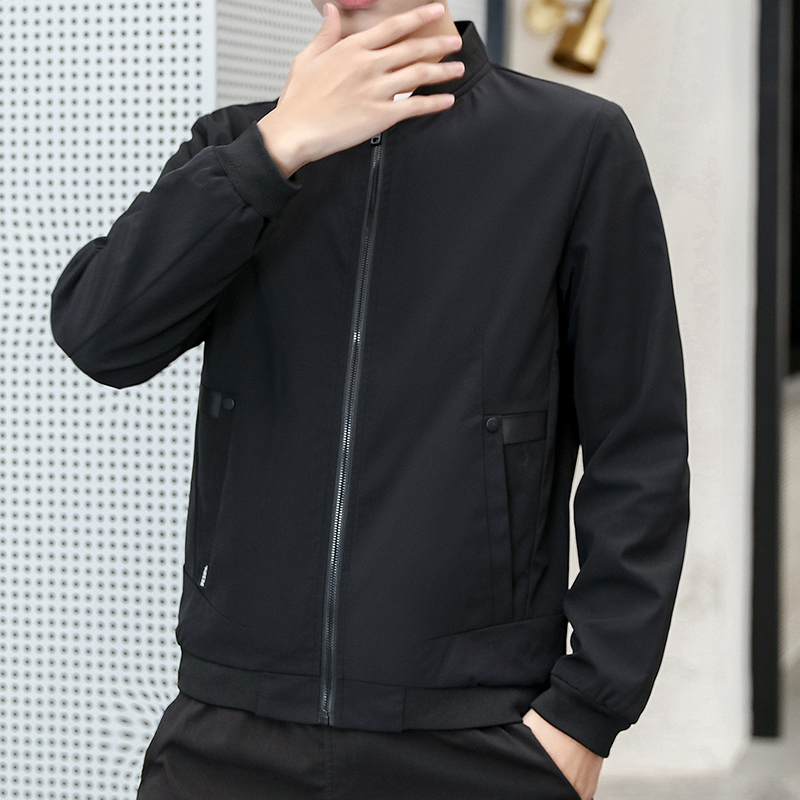 

PORT& Men's Bomber Jacket Slim Fit Long Sleeve baseball Jackets Letter Zipper Windbreaker Male Outwear Brand 2019 New Cloth, Beige