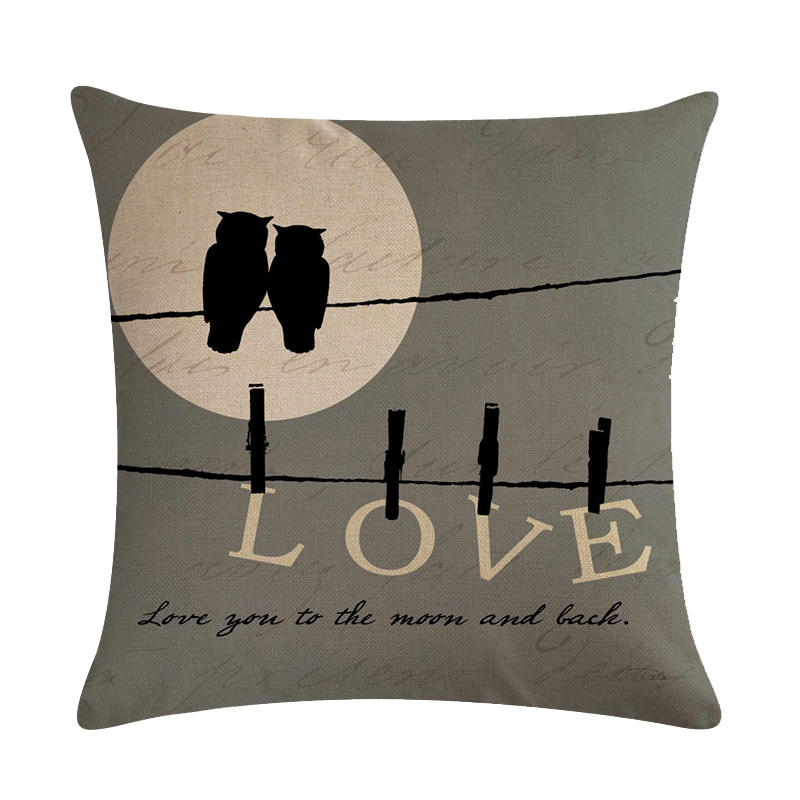 

little birds Patterns Printed Throw Pillow Case Linen Pillowcases Decorative Pillows For Sofa Seat Cushion Cover Home Decor, Style 3