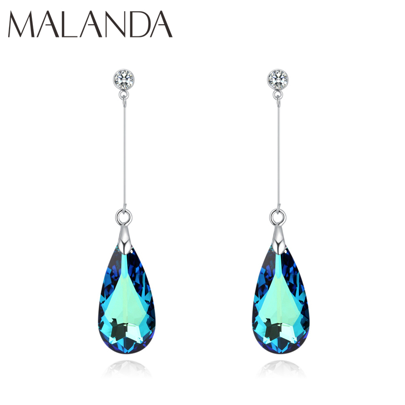 

Dangle & Chandelier Malanda Original Crystal From Water Drop Earrings For Women Fashion Long Wedding Jewelry Gift