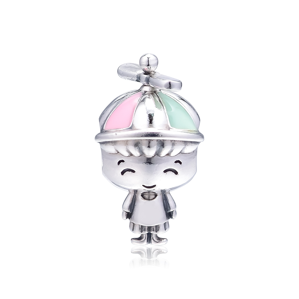 2019 Mother&#039;s Day 925 Sterling Silver Jewelry Propeller Hat Boy Charm Beads Fits Pandora Bracelets Necklace For Women DIY Making-image-460415774