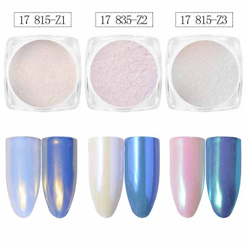 

New Nail Powder Neon Mirror glitter Mirror Effect Rainbow Crystal Opal Nail Pearl Diamond Magic Powder
