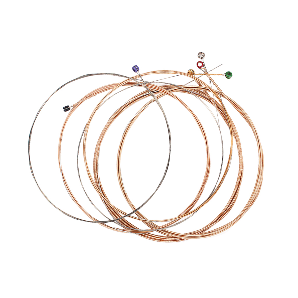 

6pcs/set Copper Guitar Strings E-B-D-G-A-E for Acoustic Folk Guitar Replacement