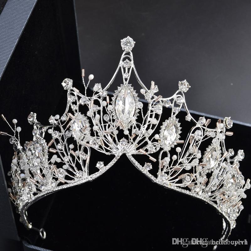 

New luxury Atmosphere Bride Crown Headpieces Headband Headdress Palace Crown Wedding Dress Accessories