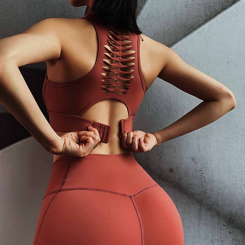 

Sexy Back Sports Bra for Women Yoga Crop Top Push Up Fitness Underwear Bras Athletic Vest Shirt Sport Running Sportswear XL, Black bra