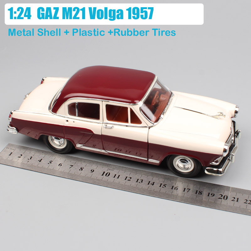 

1:24 Scale Russia Soviet Union Gorky GAZ 21 M21 Volga saloon 1957 classic retro diecast vehicle model miniature car toy for baby Y200318