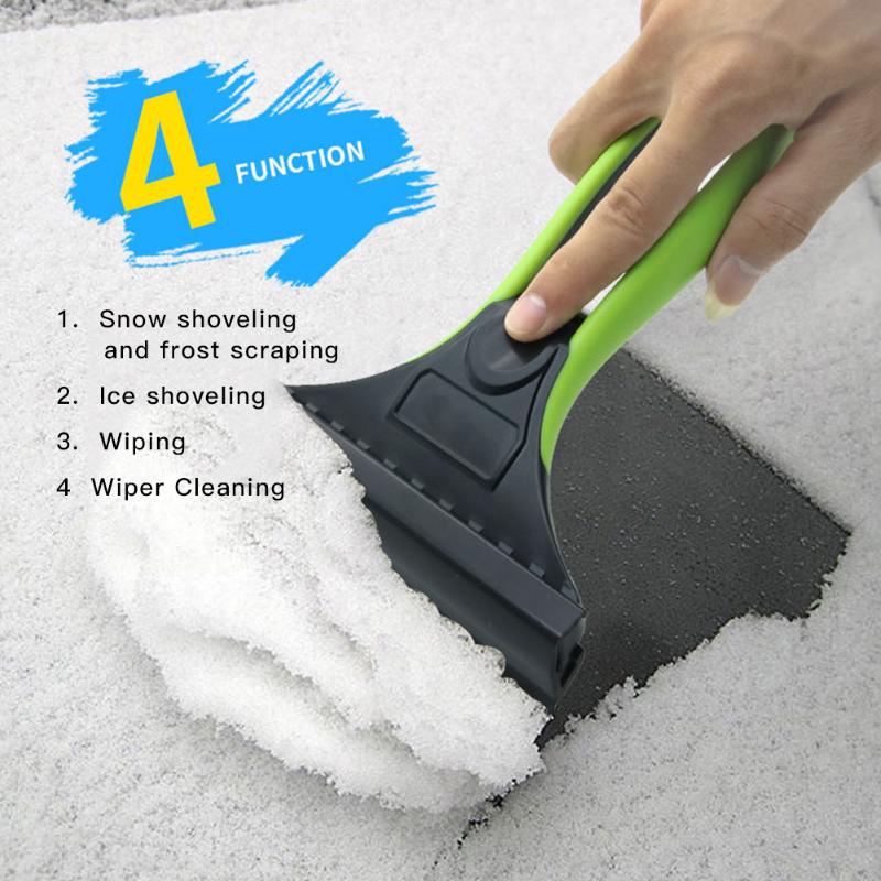 

2-in-1 Car Ice Scraper PVC Snow Ice Remover Winter Car De-icing Tool Clean Accessories