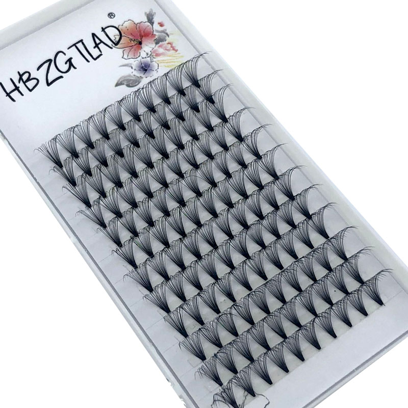 

HBZGTLAD 2020 Premade Russian Volume Fans 20D Mink Eyelashes short Stem C/D curl Lash Pre made Eyelash Extensions Supplies