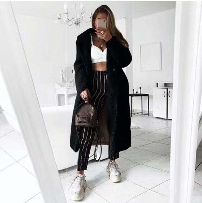 

FashionWinter Coat Women 2020 Casual Loose Long Teddy Coat Female Vintage Plus Size Thick Faux Fur Jackets Plush Overcoat, Color 1