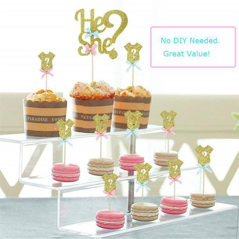 

12Pc Baby Shower Its A Boy Girl Clothes Cupcake Toppers 1st Birthday Party Decorations Kids Favor Baby Boy Girl Banner 100 Days
