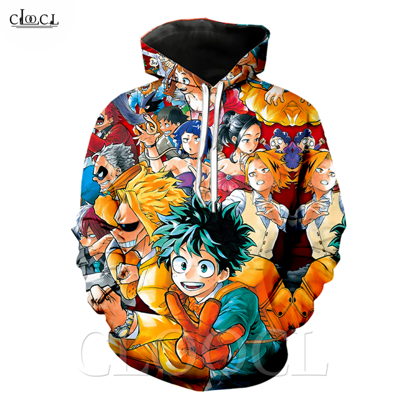 

new style anime my hero academia hoodies men women 3d print midoriya izuku hooded sweatshirt coat fashion streetwear pullovers, Hoodie 2