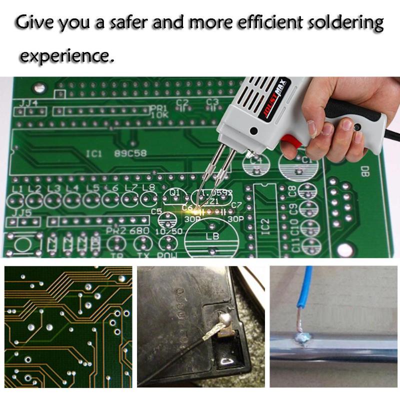 

220v-240v EU Automatic Electric Soldering Iron Tin Gun Rework Station Solder Wire Welding Tool With Lights