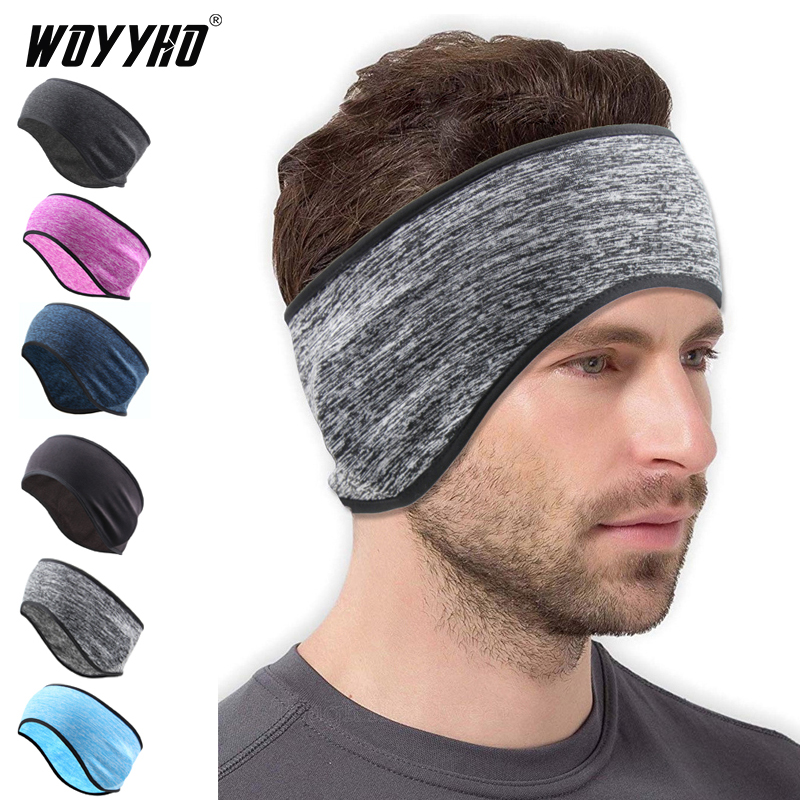

Cycling Caps & Masks Winter Outdoor Headband Unisex Elastic Warm Fleece Sport Headband Fitness Yoga Windproof Skiing Running, Random color
