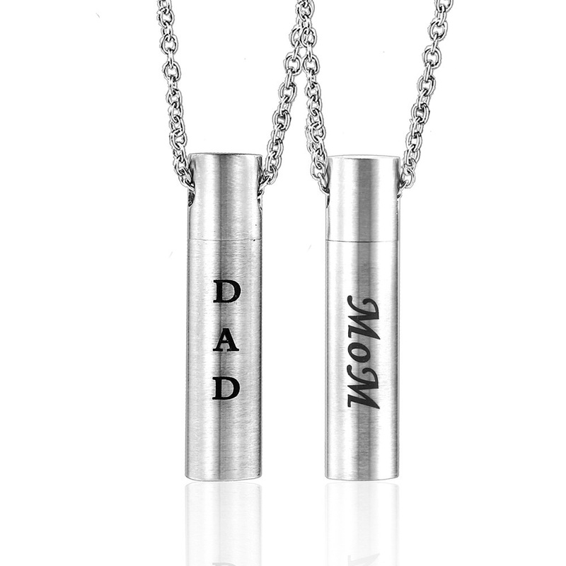 

Mom,dad,pet Memorial Ashes Urn Fashion Necklace Jewelry Findings Keepsake Pendant God Has You In His Arms Cremation Necklace