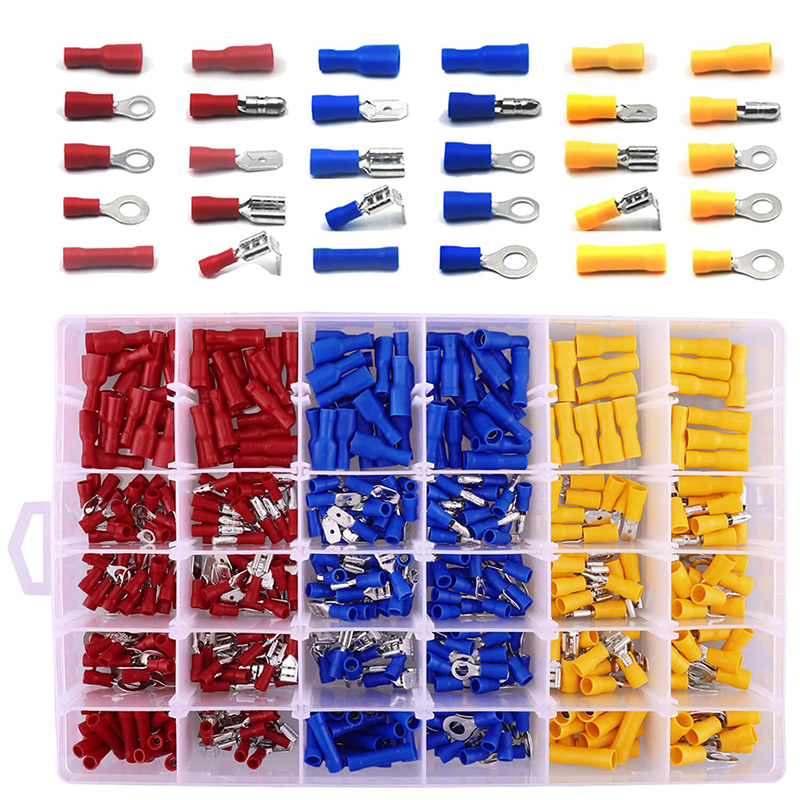 Scotch Bloqueo Conectores Rojo Azul Amarillo Alambre Crimp Abc Eléctricas.