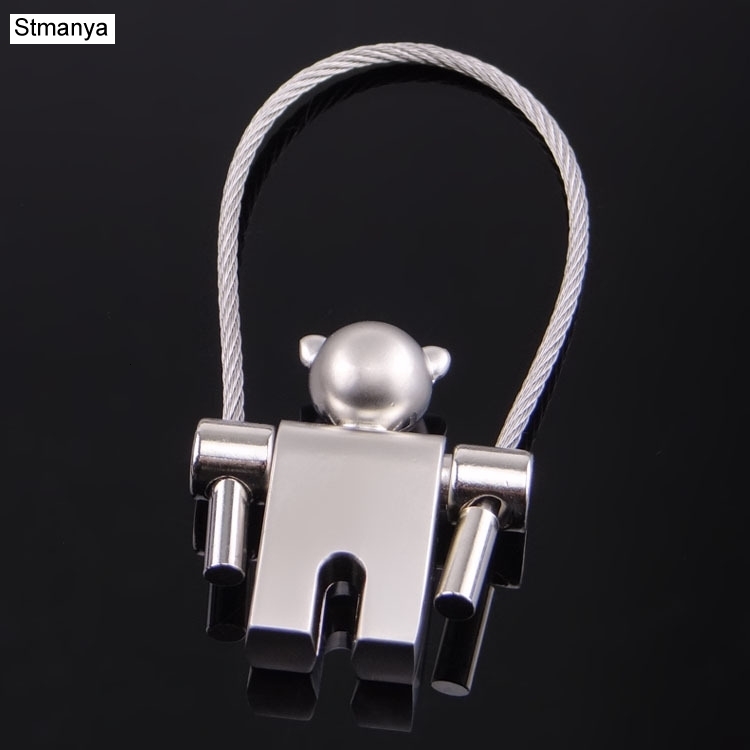 

New Cartoon Transformers Steel Wire Rope Key Holder Metal Activities Robot Key Chain