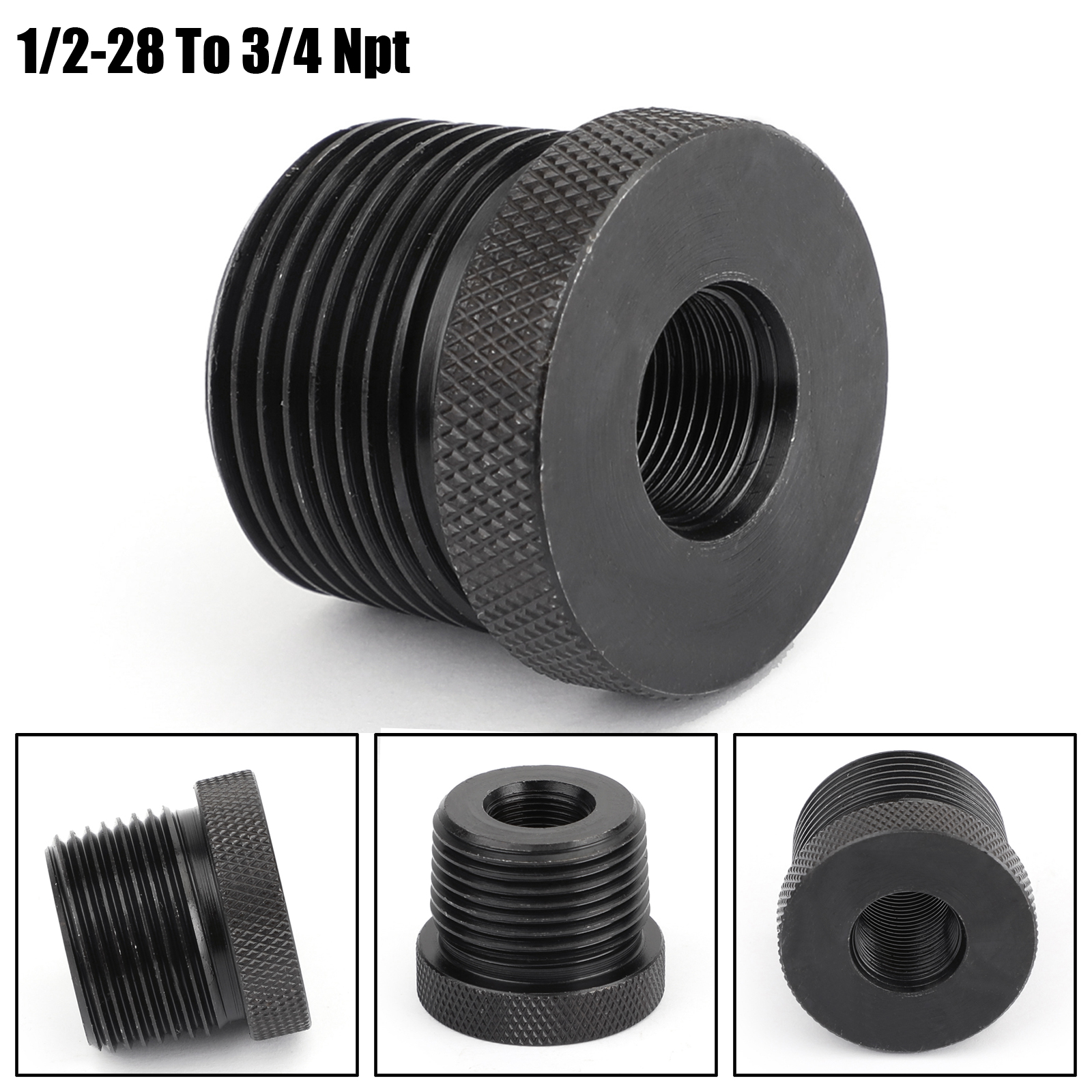

Areyourshop Car New 1/2-28 To 3/4 NPT Threaded Adapter Automotive Oil Filter Adapter Knurled US Car Auto Accessories Parts