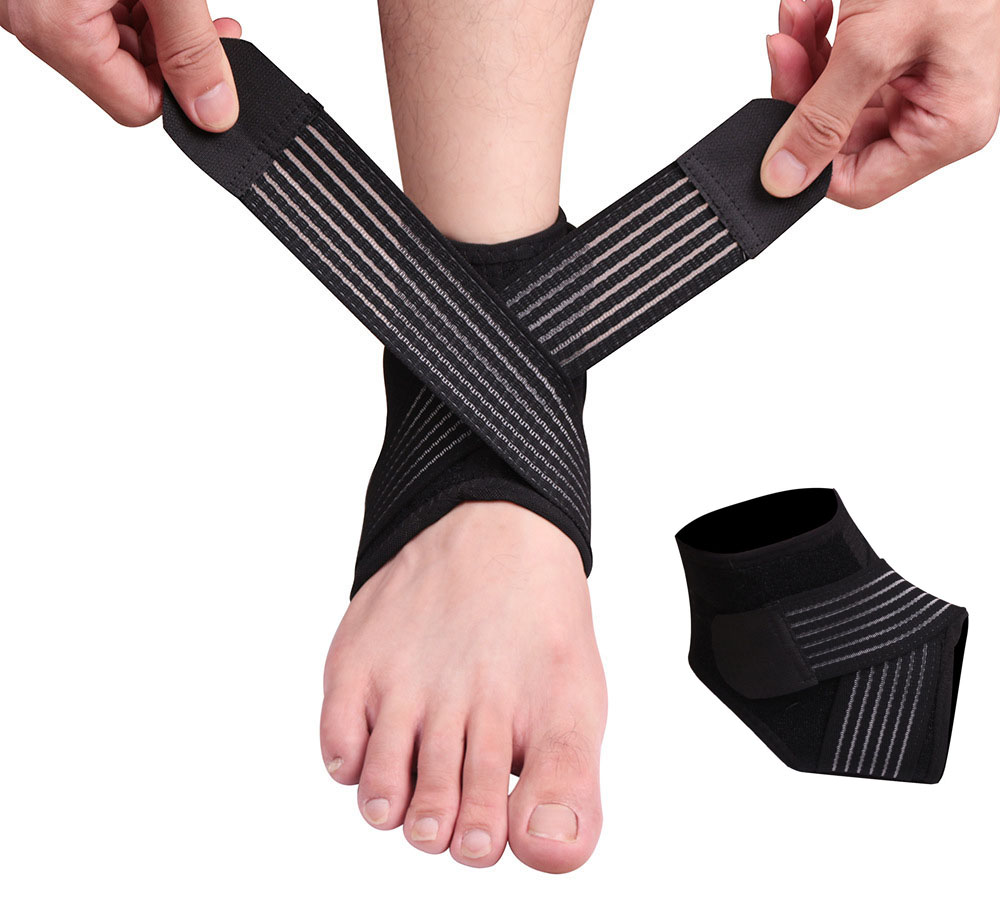 2020 Sport Fitness Ankle Brace Cross Winding Compression Strap Ankle ...