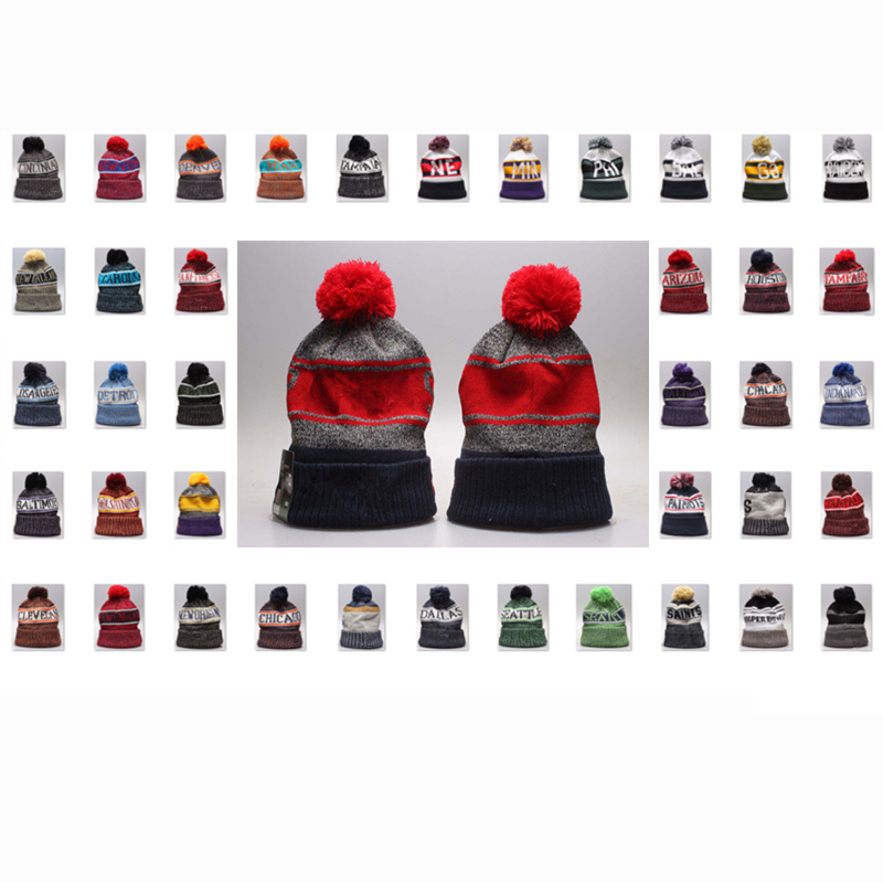 Red Spliced Horse Knit Cap Beanie Hat Skull for Mens