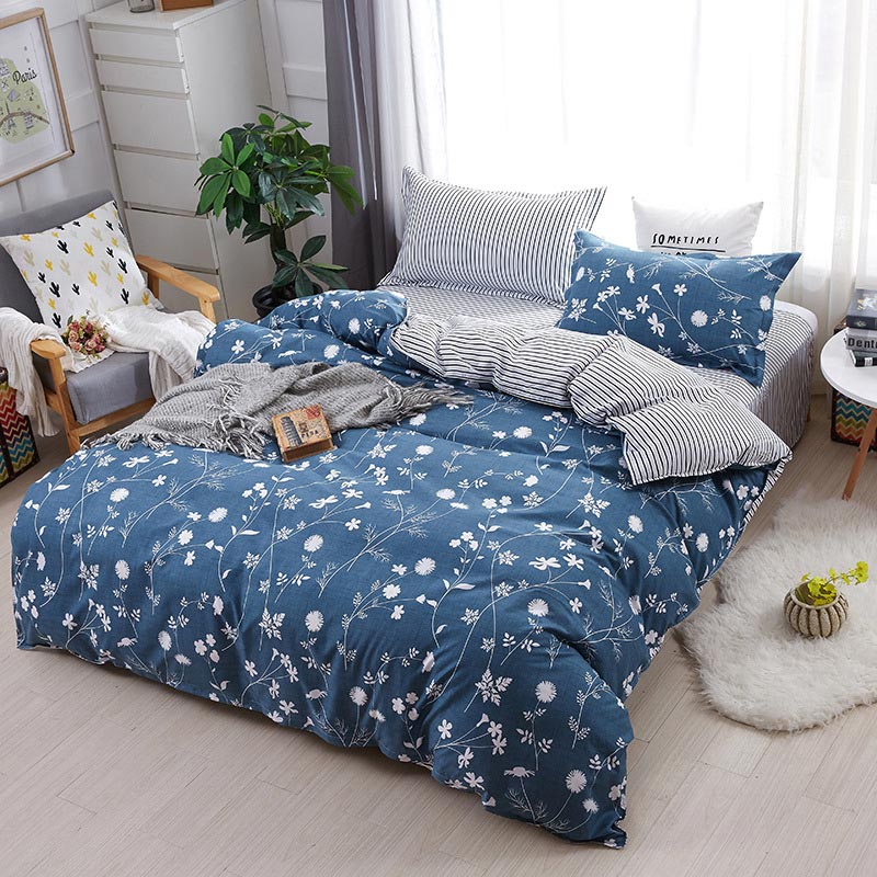 

Flower Plant Stripe Printed Girl Boy Kid Bed Cover Set Duvet Cover Adult Child Bed Sheet Pillowcase Comforter Bedding Set 61017, 2tj-61011-011