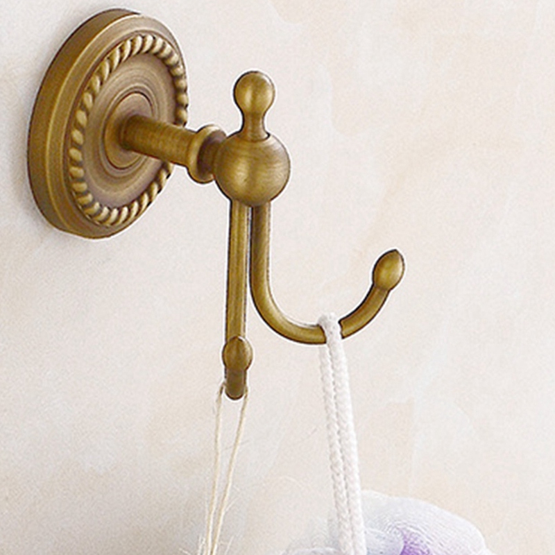 MagiDeal 2 Piezas Ganchos de Metal de Cortina Tieback Soportes de Puerta de Pared de Habitaci/ón de Ba/ño Color de Oro//Bronce Bronce