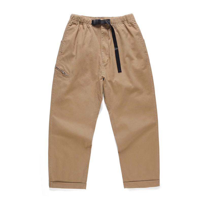 

hot fashion men casual streetwear adjustable waist khaki easy pants, Black
