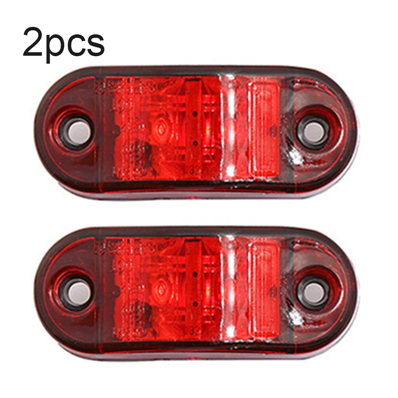 

2PCS LED Side Marker Lights Car Warning Tail Light External Light Trailer Truck Lorry Lamp for Trailer Trucks 12V/24V Waterproof, As pic