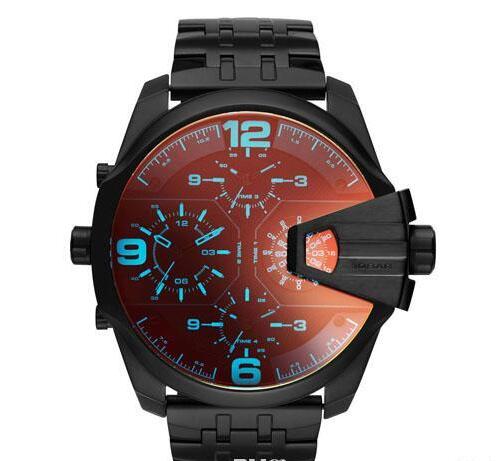 

new fashion men watch ultra-fashionable 57MM big dial stainless steel watch DZ7372 DZ7373 DZ7374 DZ7375 DZ7376 D7377+original, Slivery;brown